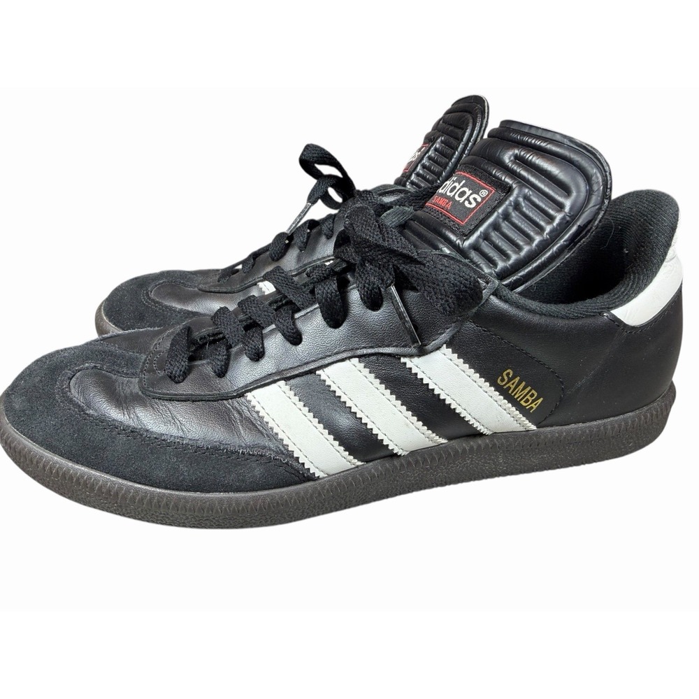 Adidas Samba Black White Leather/Suede Sneakers Size Men US 7.5 Women US 8.5
